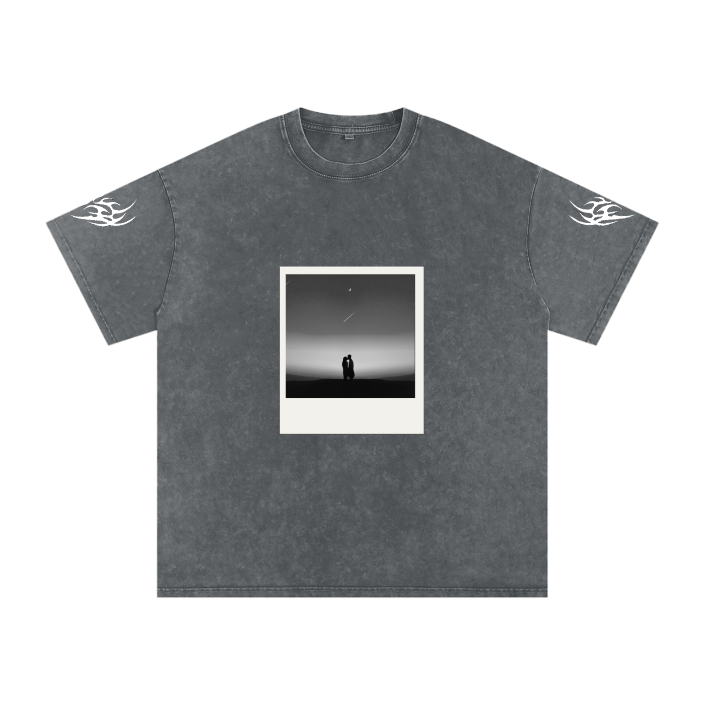 Silence Snow Washed Oversized Cotton T-Shirt