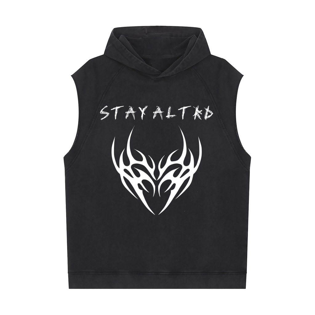 Stay altrd Snow Washed Sleeveless Hoodie