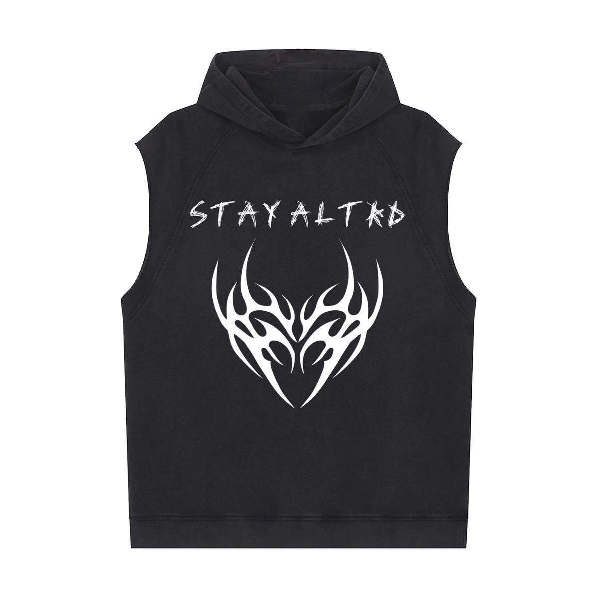Stay altrd Snow Washed Sleeveless Hoodie