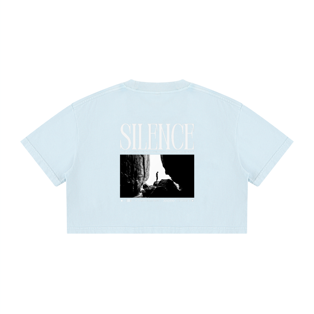 Silence Women's Mineral Wash Cotton Crop T-Shirt