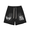 Chaos Sun Fade Raw Edge Cotton Shorts