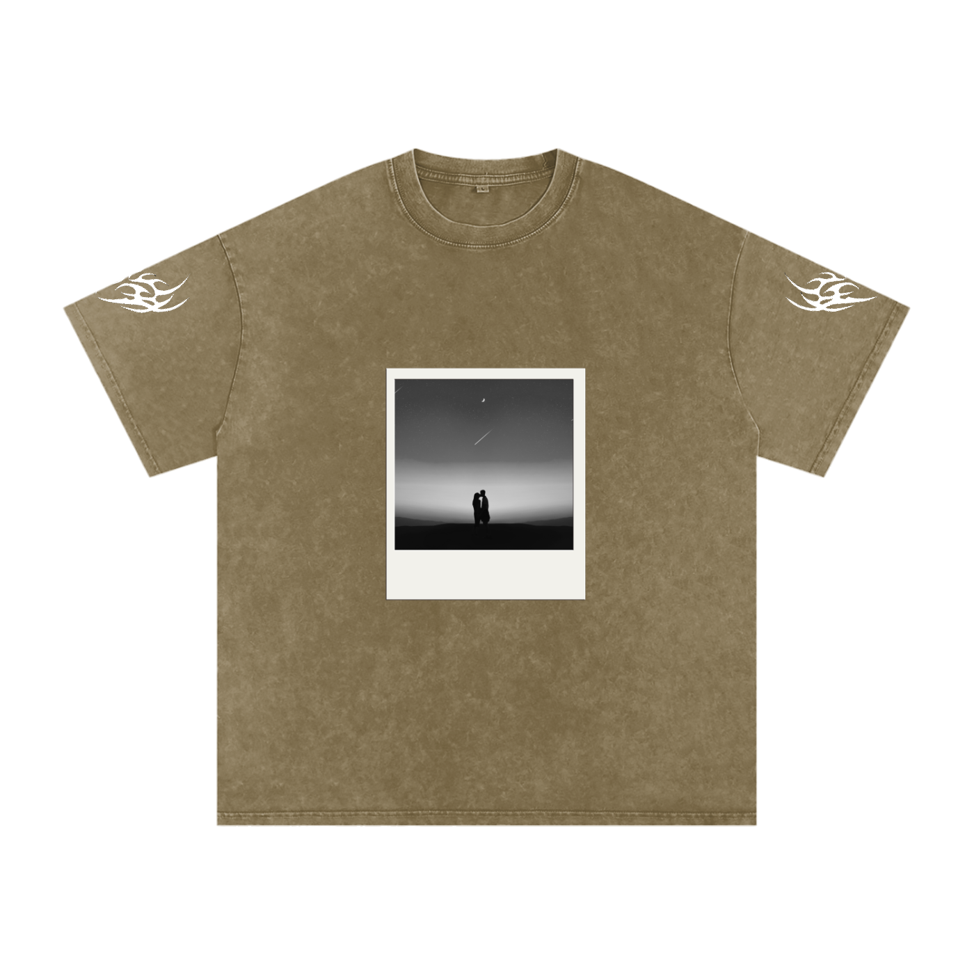 Silence Snow Washed Oversized Cotton T-Shirt