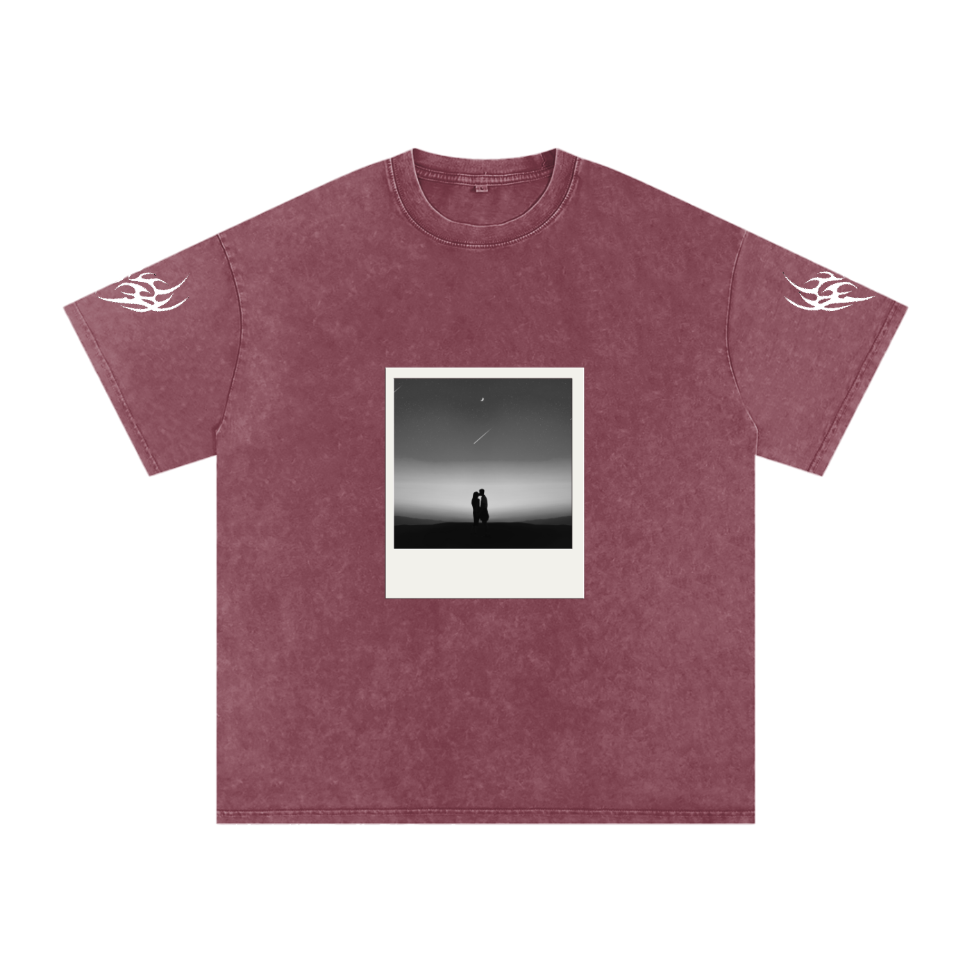 Silence Snow Washed Oversized Cotton T-Shirt