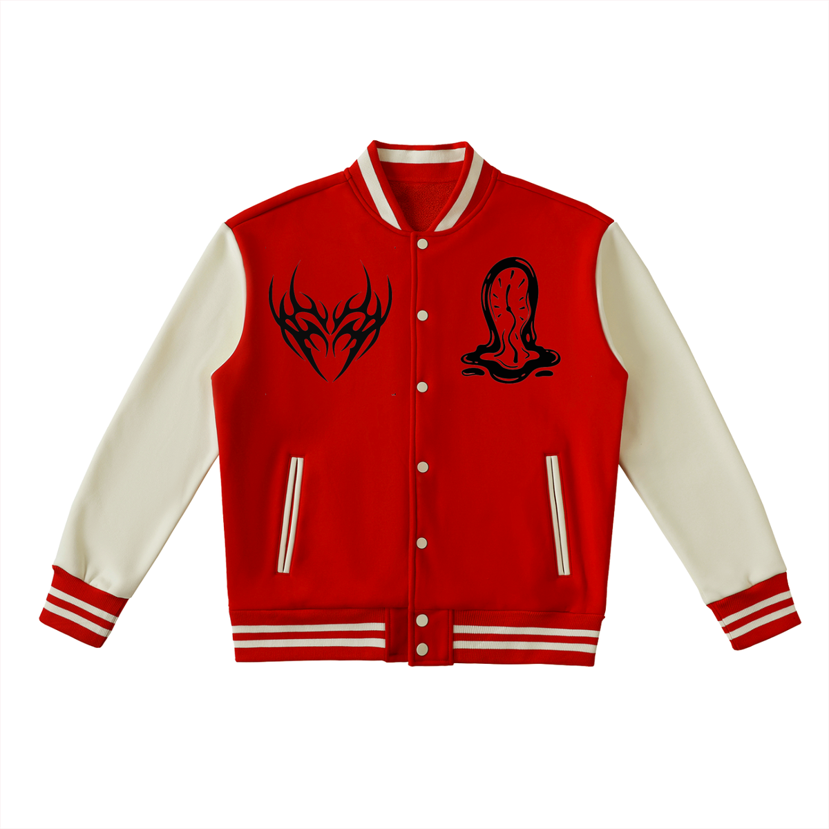 Midnight Club Two-Tone Fleeced Varsity Jacket