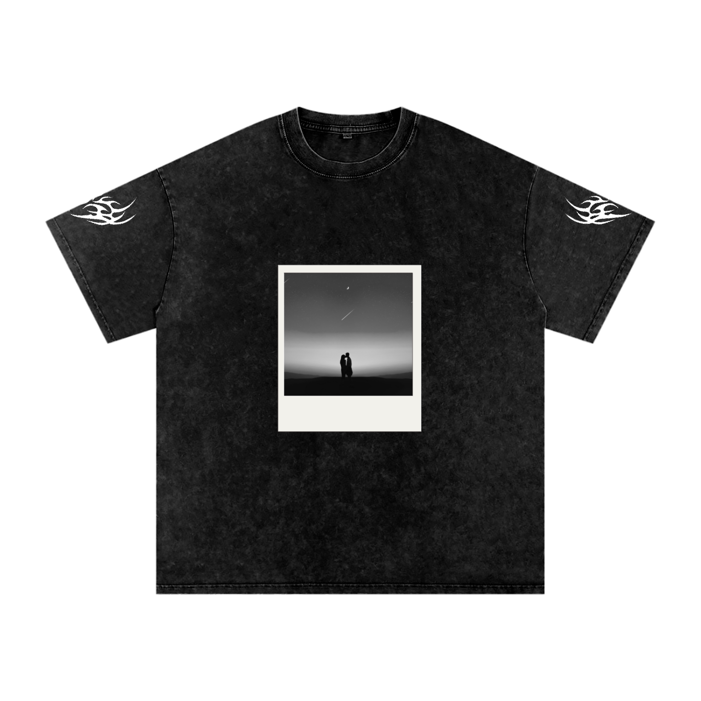 Silence Snow Washed Oversized Cotton T-Shirt