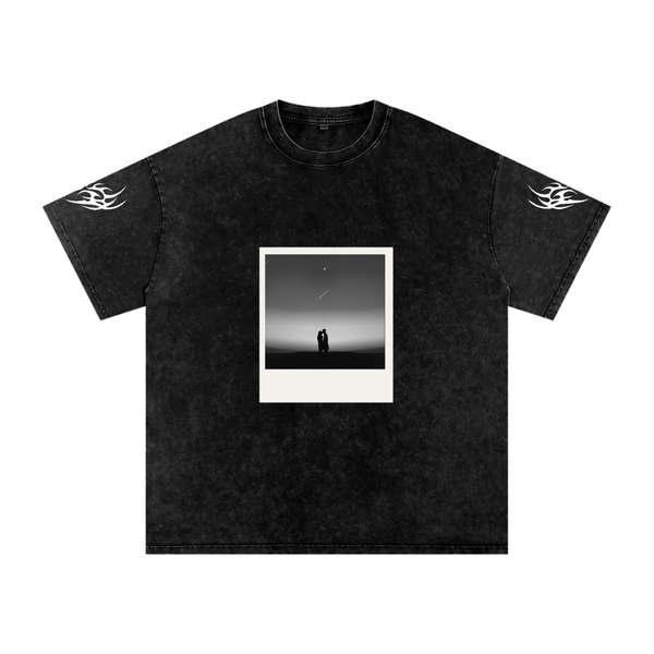 Silence Snow Washed Oversized Cotton T-Shirt