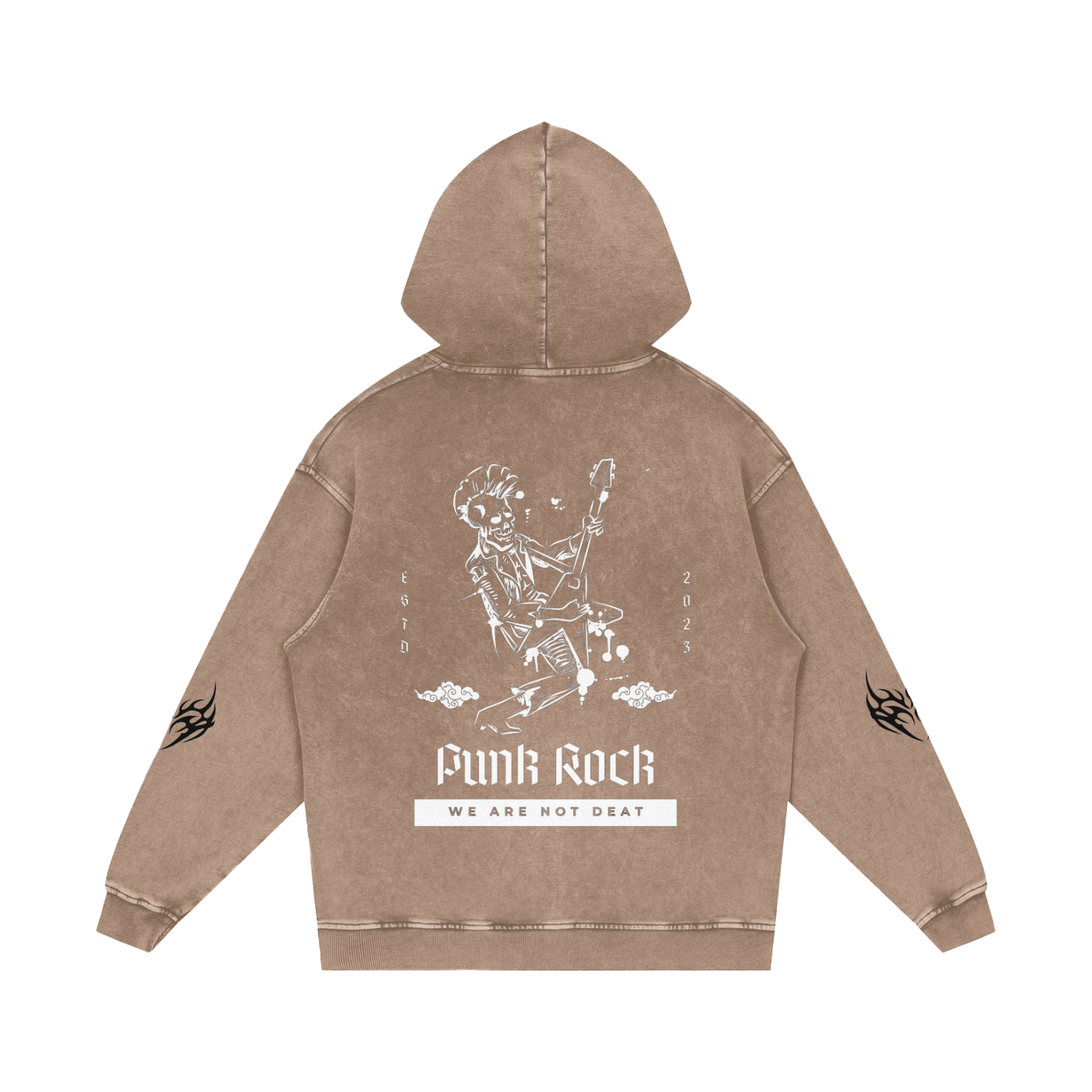Snow Washed Loose Cotton Hoodie