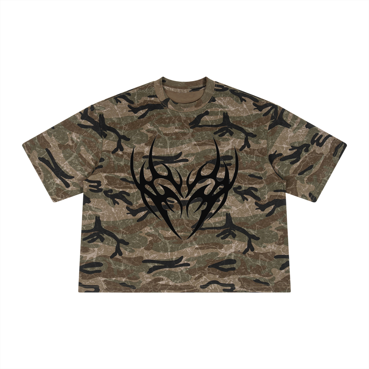 Unisex Boxy Camo Print T-Shirt