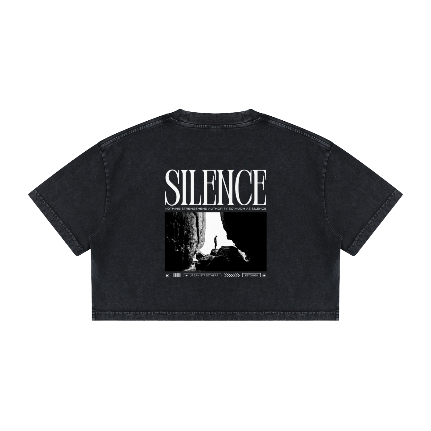 Silence Women's Mineral Wash Cotton Crop T-Shirt