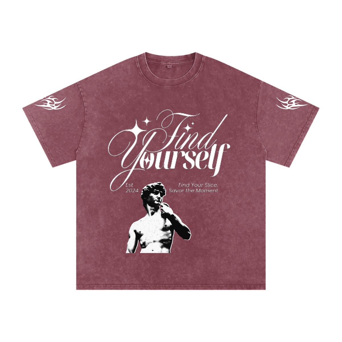 Find yourself Snow Washed Oversized Cotton T-Shirt