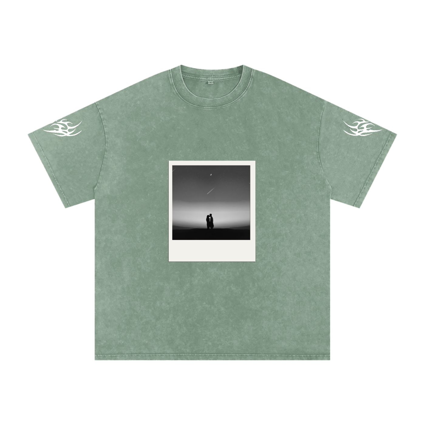 Silence Snow Washed Oversized Cotton T-Shirt