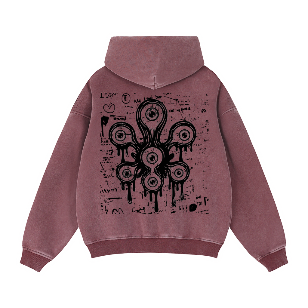 Wide Awake Zip-Through Boxy Fleece Hoodie