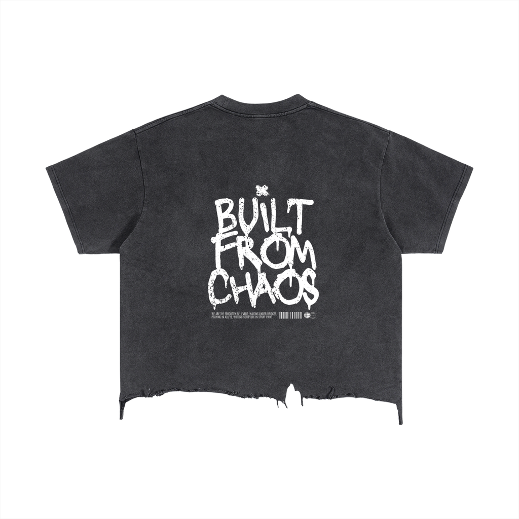 Vintage Wash Boxy Distressed Hem T-Shirt