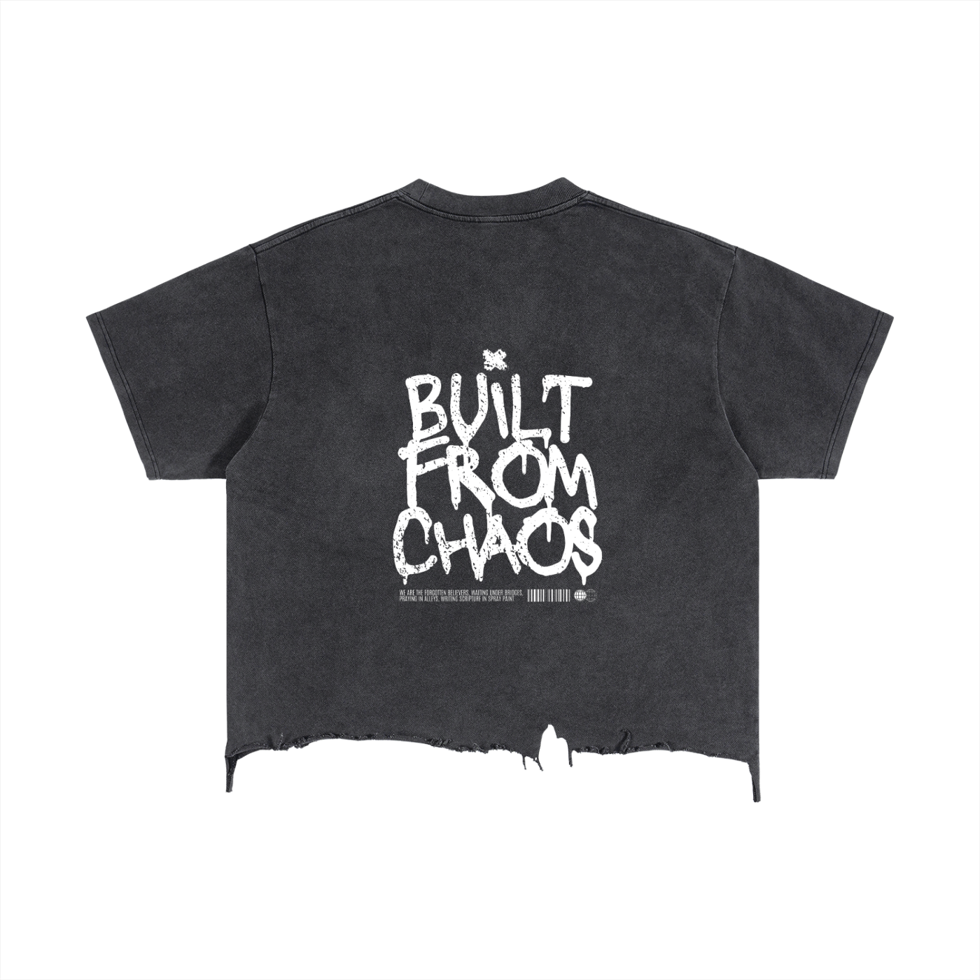 Vintage Wash Boxy Distressed Hem T-Shirt