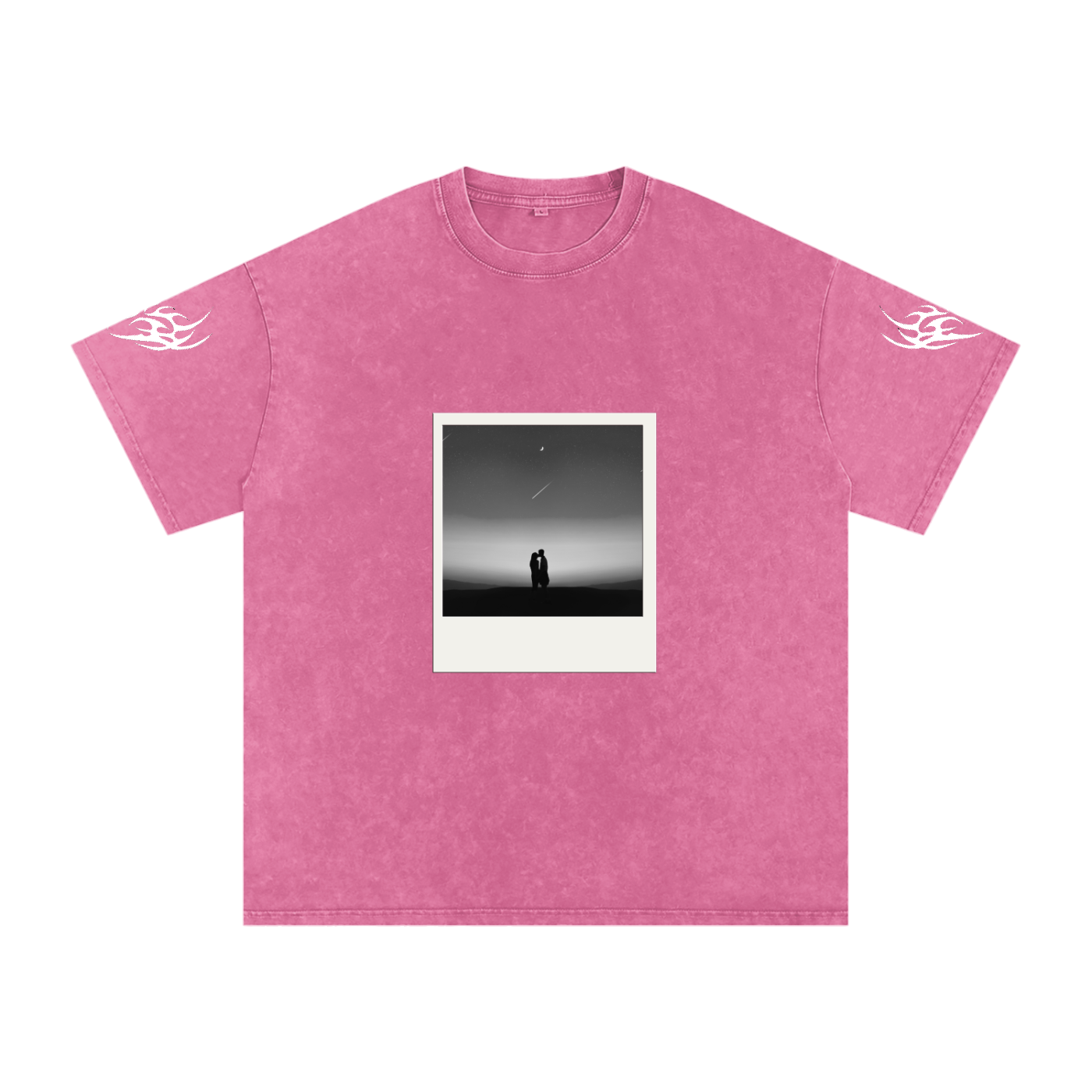 Silence Snow Washed Oversized Cotton T-Shirt