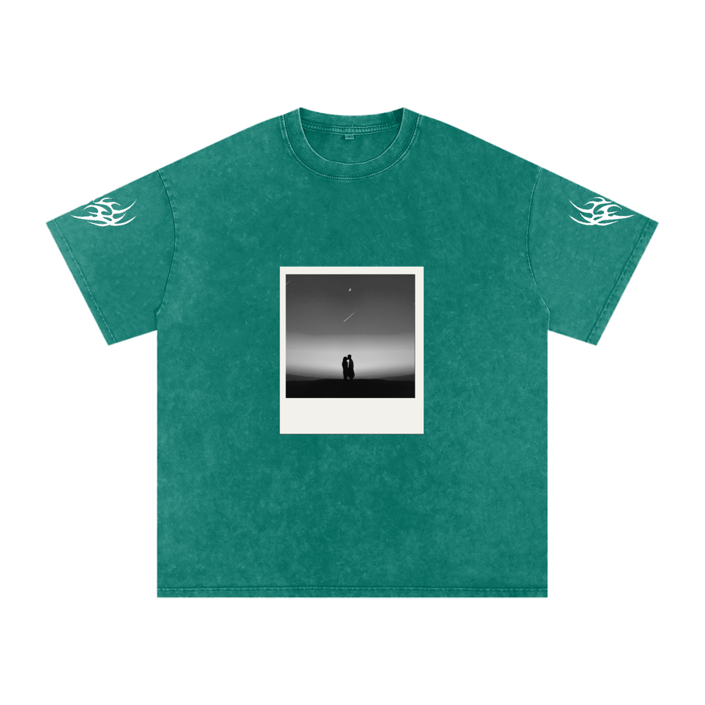 Silence Snow Washed Oversized Cotton T-Shirt