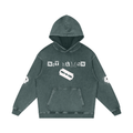 Not Human Snow Washed Loose Cotton Hoodie