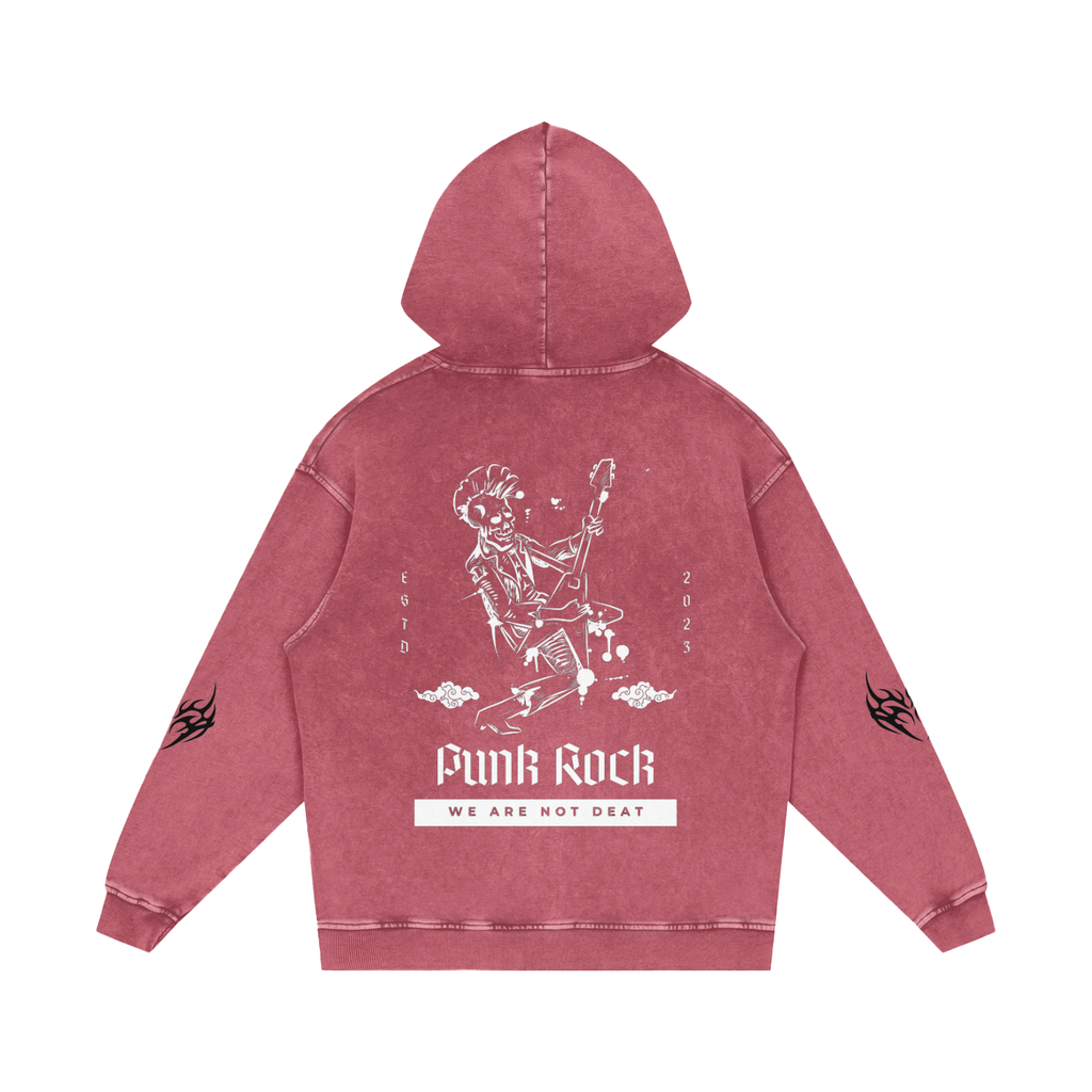 Snow Washed Loose Cotton Hoodie
