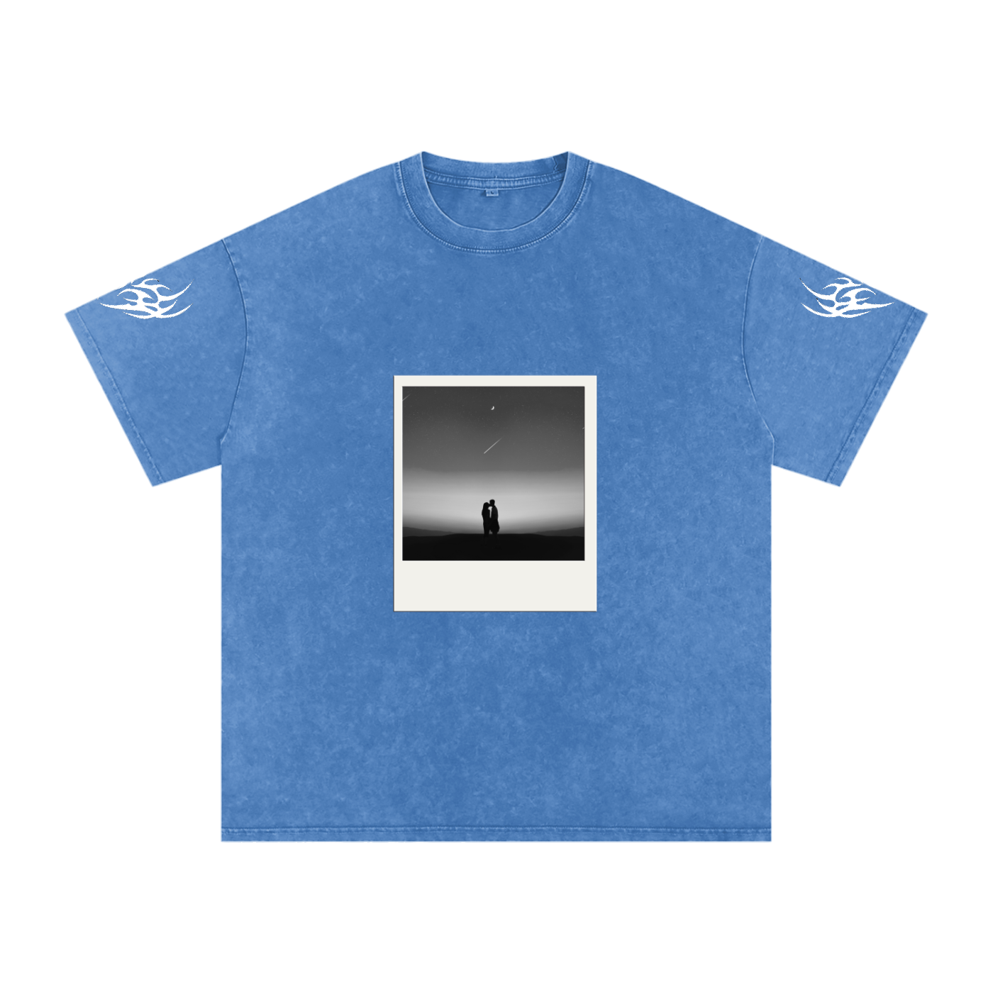 Silence Snow Washed Oversized Cotton T-Shirt