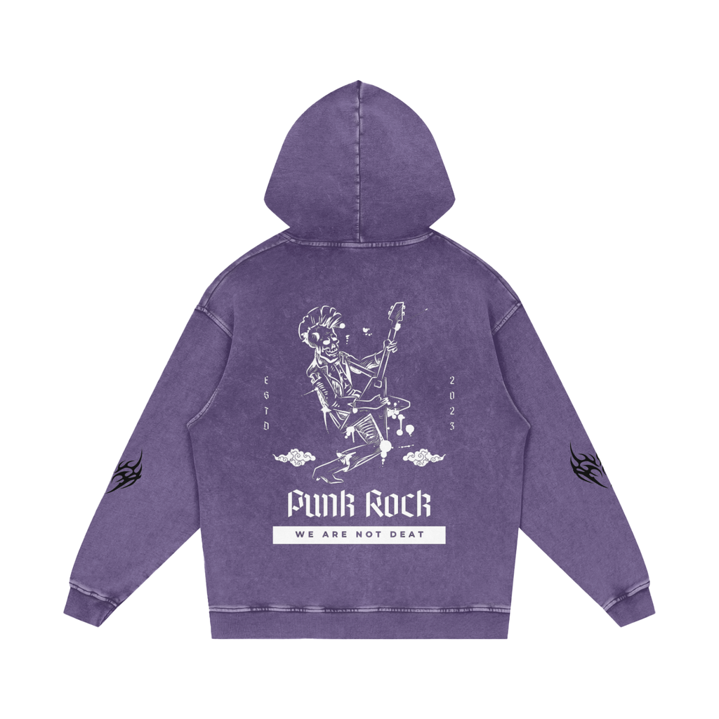 Snow Washed Loose Cotton Hoodie
