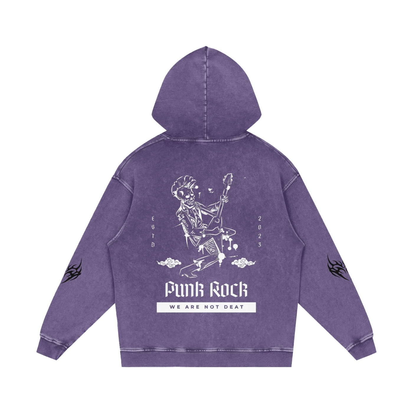 Snow Washed Loose Cotton Hoodie