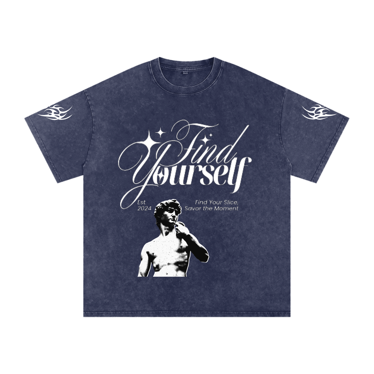 Find yourself Snow Washed Oversized Cotton T-Shirt