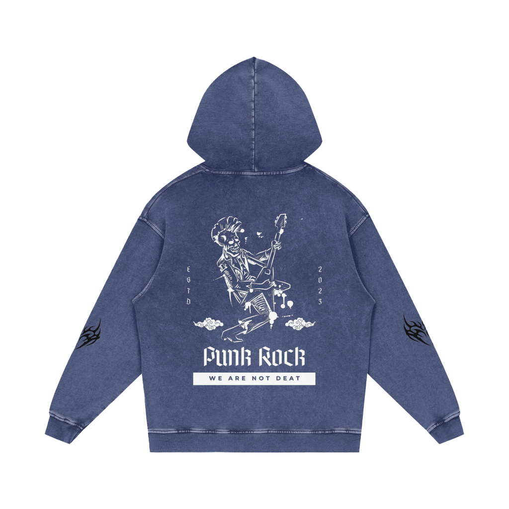 Snow Washed Loose Cotton Hoodie