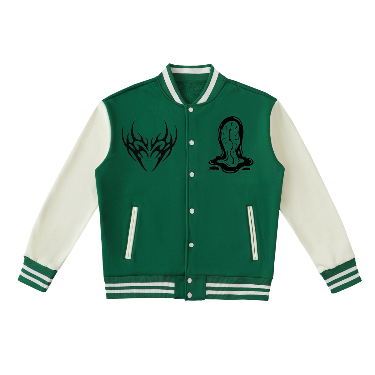 Midnight Club Two-Tone Fleeced Varsity Jacket