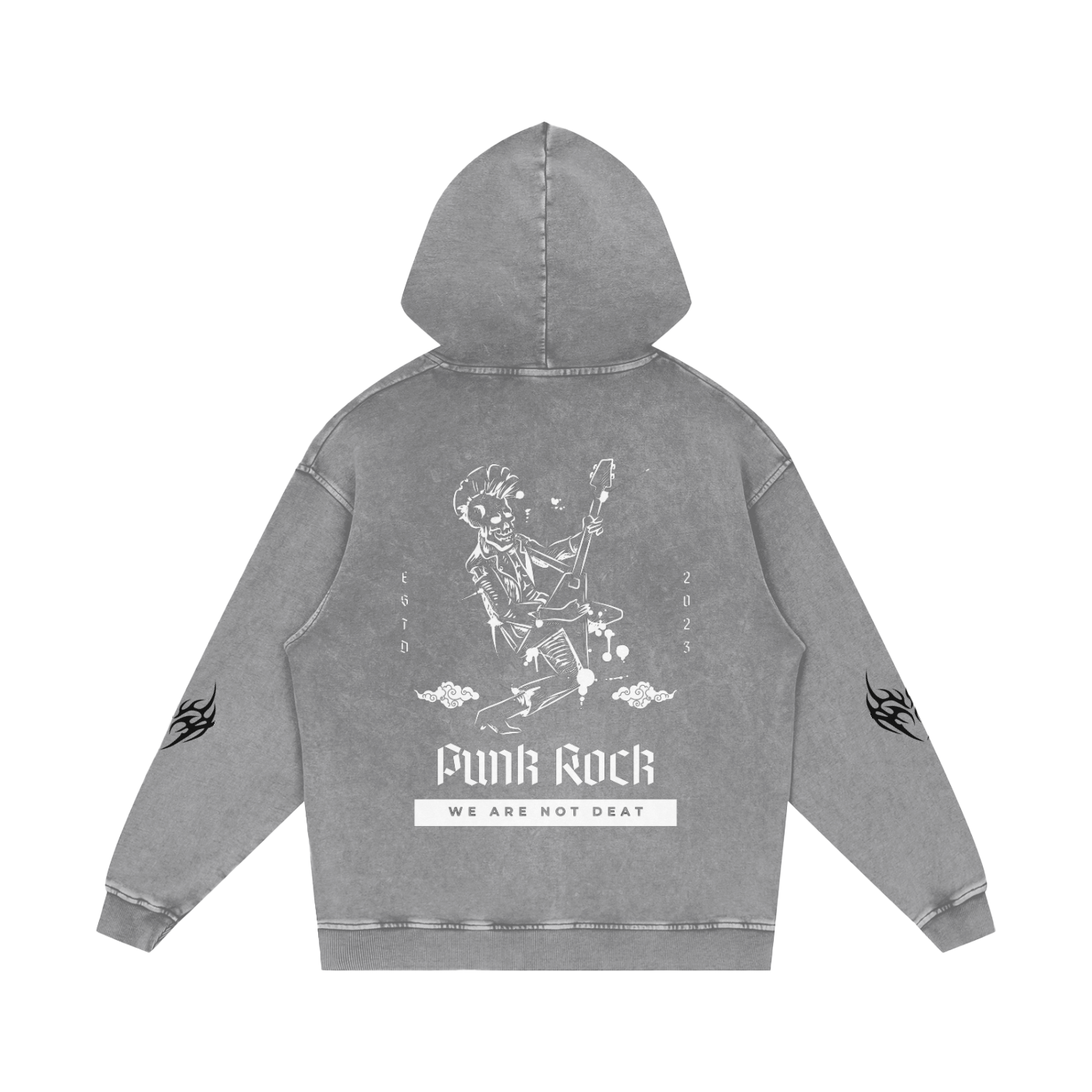 Snow Washed Loose Cotton Hoodie