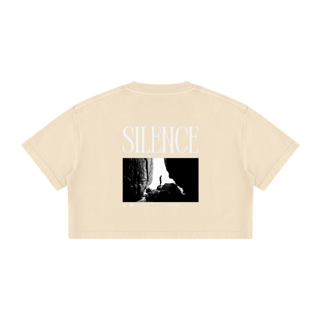 Silence Women's Mineral Wash Cotton Crop T-Shirt