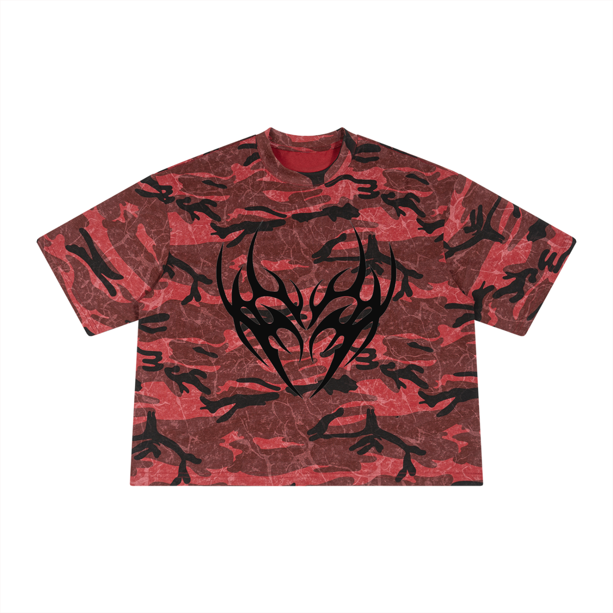 Unisex Boxy Camo Print T-Shirt