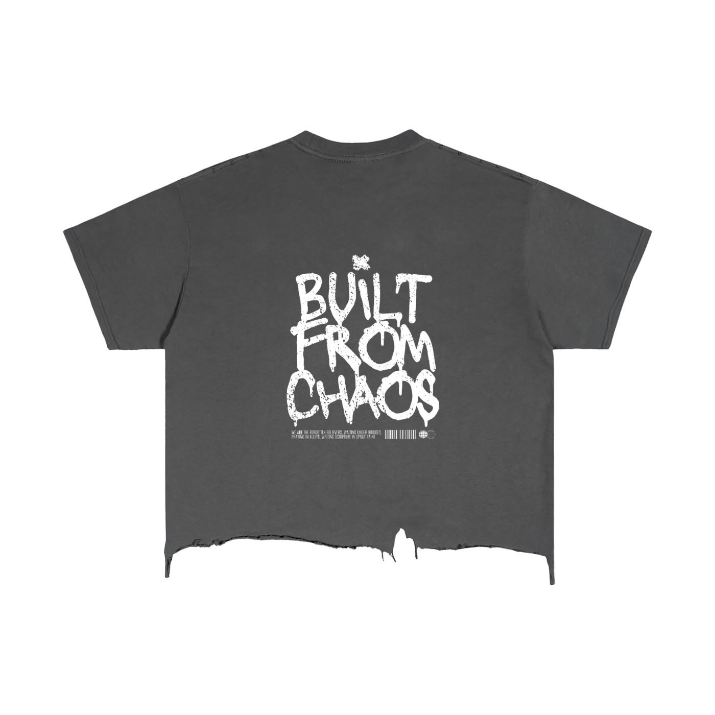 Vintage Wash Boxy Distressed Hem T-Shirt